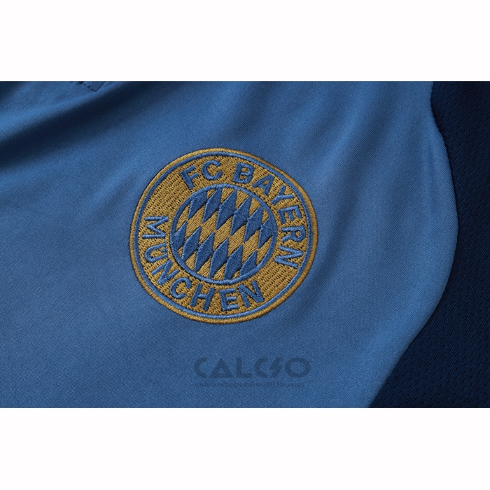 Tuta da Track di Felpa Bayern Monaco Bambino 2026-2027 Blu Grigio